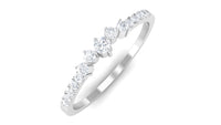 Certified Natural Diamond Half Eternity Stackable Ring
