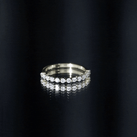Natural Diamond Half Eternity Stackable Ring