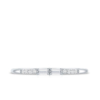 Baguette Diamond Stackable Ring in East West Style