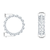 Rosec Jewels certified moissanite eternity wedding band for women, featuring a continuous row of sparkling stones on a sleek ring.