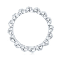 Certified Moissanite eternity wedding band for women featuring sparkling stones set in a elegant Rosec Jewels ring design.