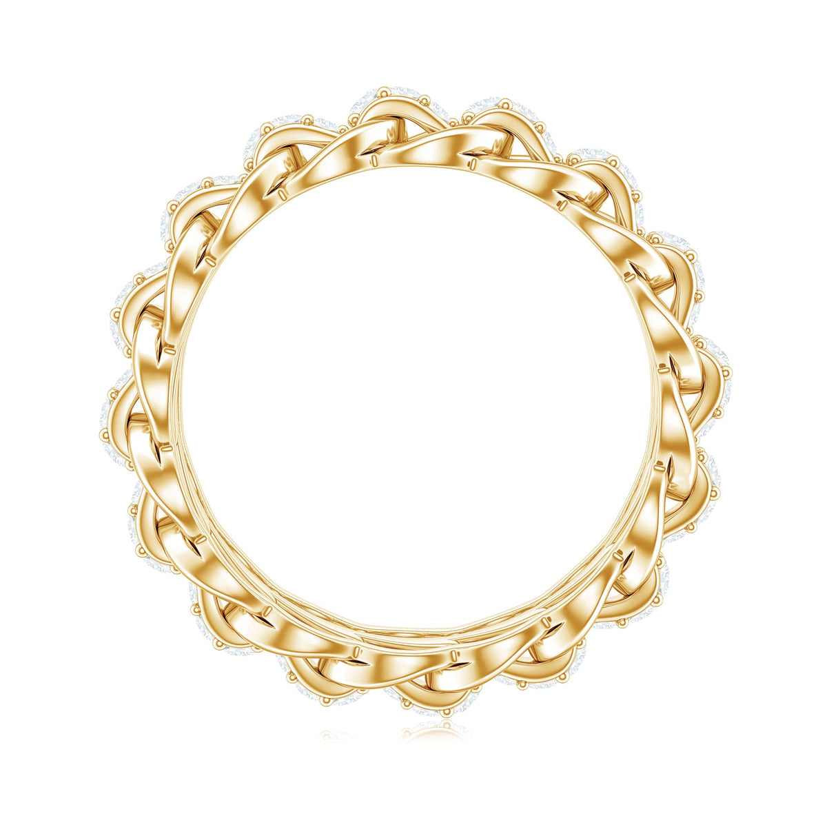 Certified moissanite eternity wedding band for women with sparkling stones, crafted by Rosec Jewels, showcasing a continuous circle of brilliance.