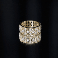 Designer Moissanite Wedding Band Ring