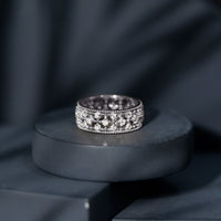 Designer Moissanite Wedding Band Ring