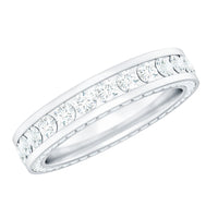 Certified Moissanite Eternity Ring in Channel Setting