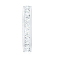 Certified Moissanite Eternity Ring in Channel Setting