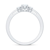 Certified Moissanite 3-stone proposal ring for her from Rosec Jewels, featuring sparkling center stones and elegant band.