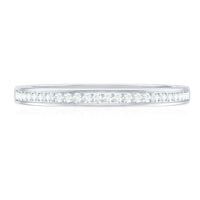 Minimal Moissanite Eternity Band Ring
