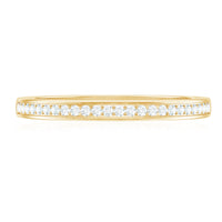 Minimal Moissanite Eternity Band Ring