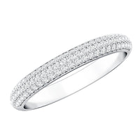 Brilliant Cut Round Moissanite Band Ring For Women