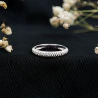 Brilliant Cut Round Moissanite Band Ring For Women