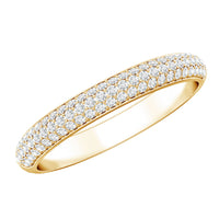 Brilliant Cut Round Moissanite Band Ring For Women