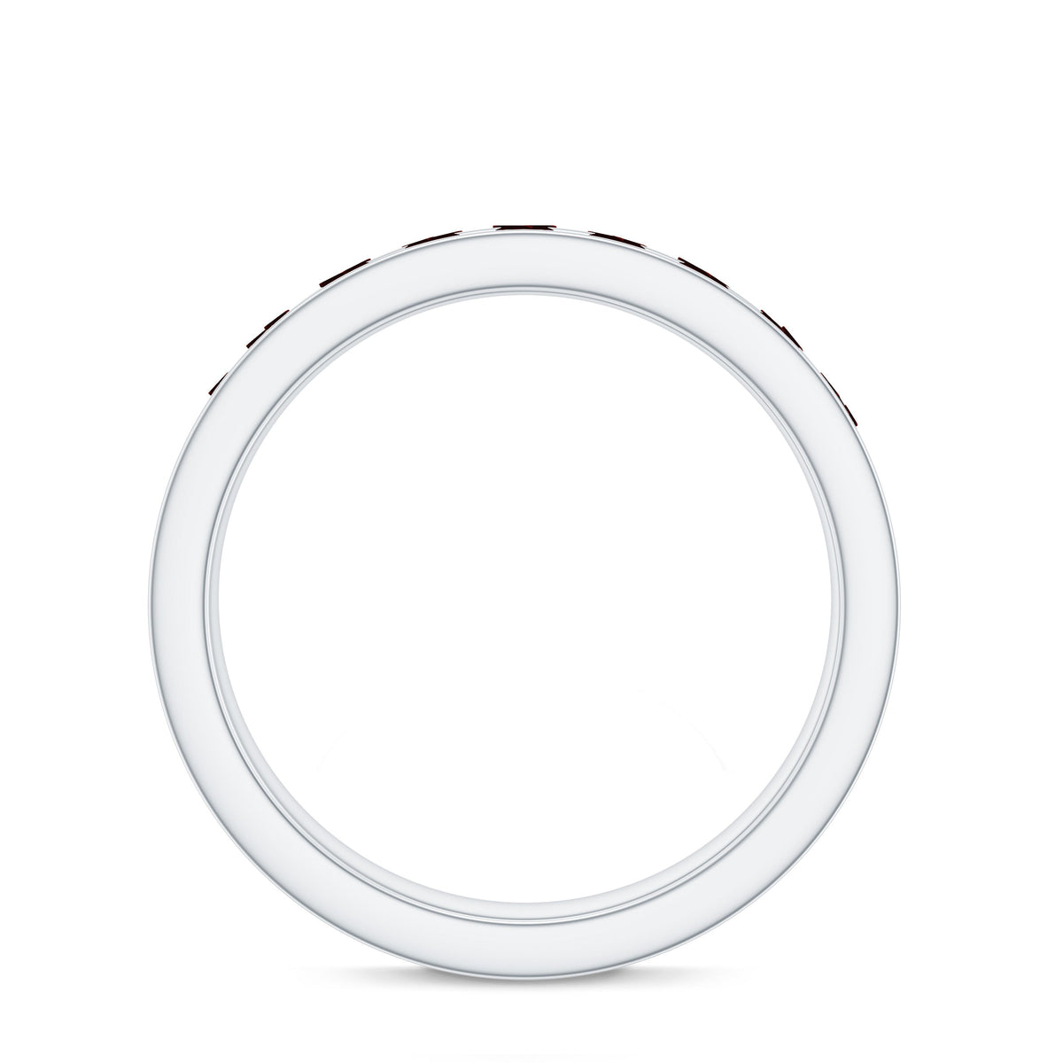 Certified Real Garnet Eternity Ring for Anniversary