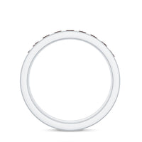 Certified Real Garnet Eternity Ring for Anniversary