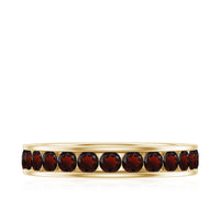 Certified Real Garnet Eternity Ring for Anniversary