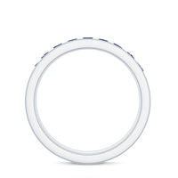 Real Blue Sapphire Full Eternity Ring for Women