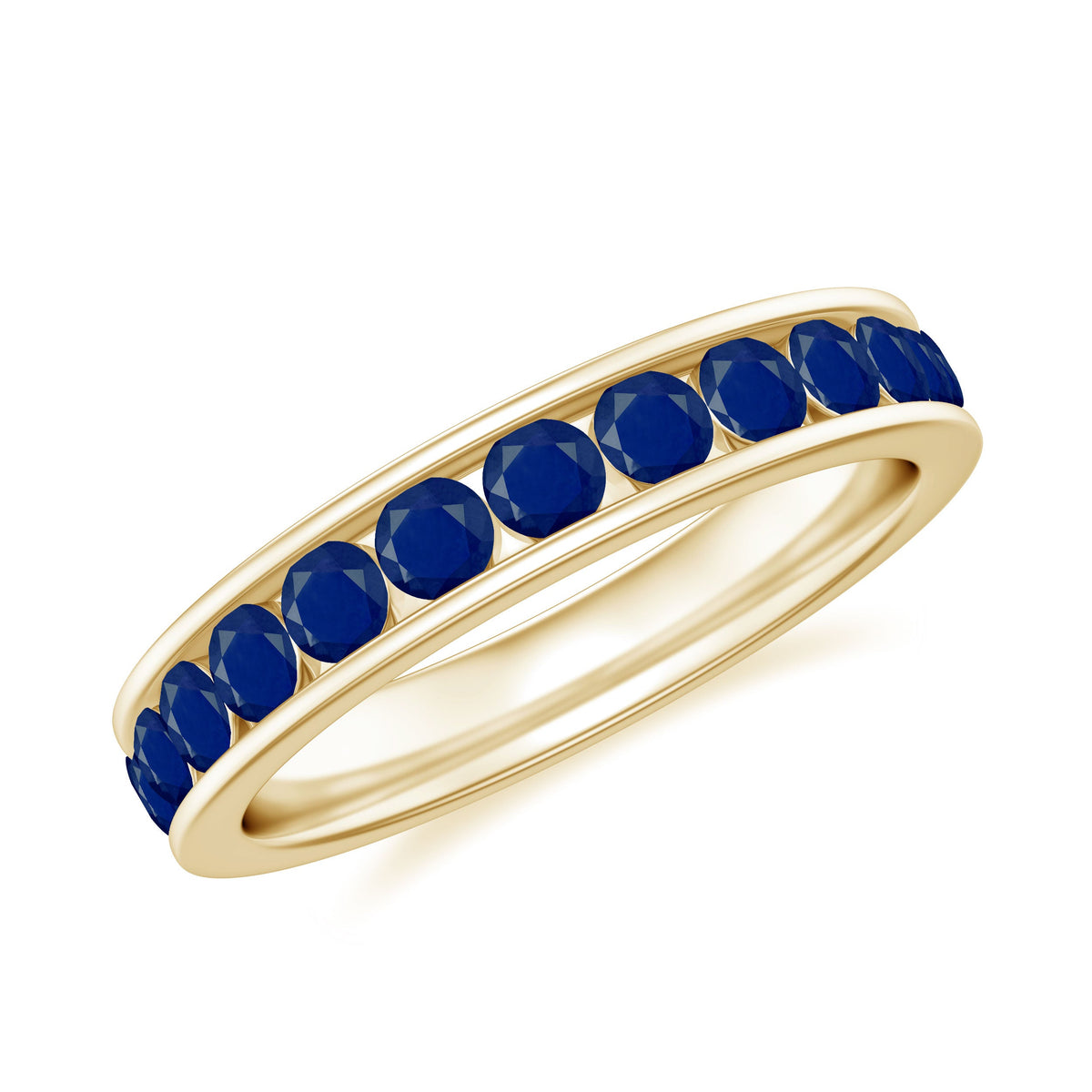 Real Blue Sapphire Full Eternity Ring for Women