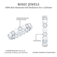 Certified Diamond Geometric Band Ring