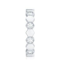 Certified Diamond Geometric Band Ring