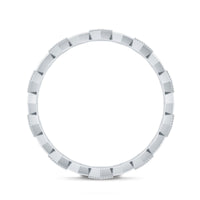 Certified Diamond Geometric Band Ring