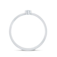 Natural Diamond Dainty Promise Ring in Bezel Setting