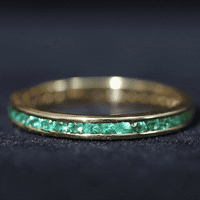 Channel Set Emerald Full Eternity Band Ring for Women
