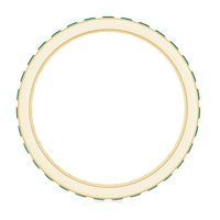 Channel Set Emerald Full Eternity Band Ring for Women