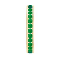 Channel Set Emerald Full Eternity Band Ring for Women