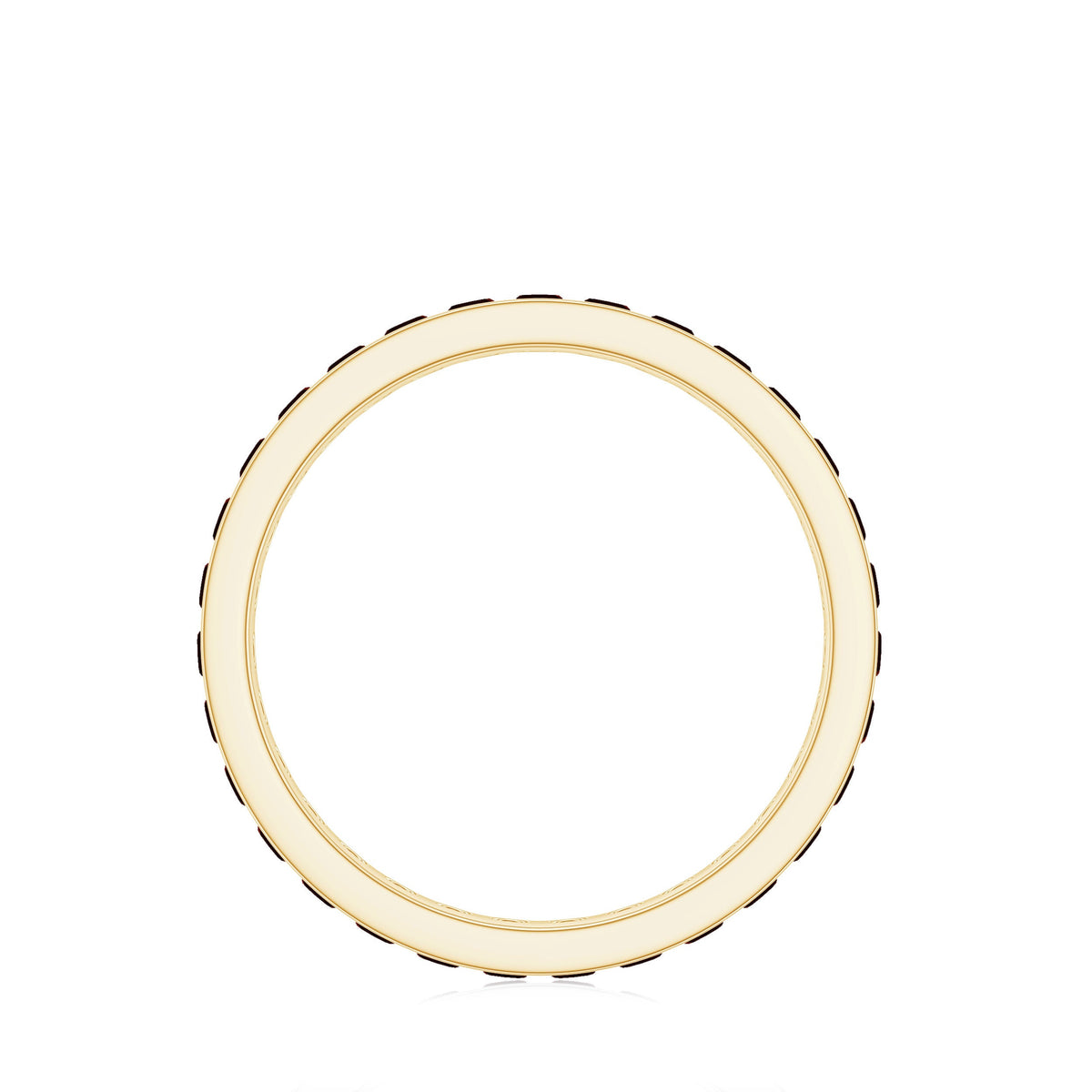 Certified Natural Garnet Eternity Ring in Channel Setting