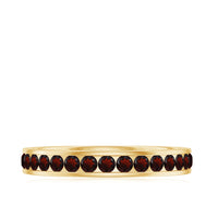 Certified Natural Garnet Eternity Ring in Channel Setting