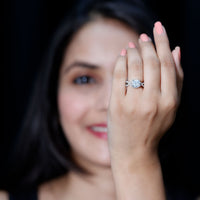 3 CT Cushion Cut Moissanite Solitaire Ring With Crossover Shank