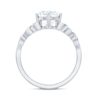 8 MM Round Cut Moissanite Celtic Design Engagement Ring