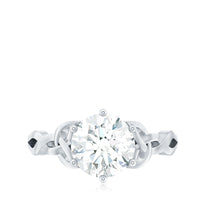 8 MM Round Cut Moissanite Celtic Design Engagement Ring