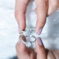2 Carat Round Shape Moissanite Solitaire Engagement Ring with Certificate