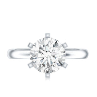 8 MM Round Brilliant Cut Lab Grown Diamond Engagement Ring