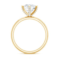 8 MM Round Brilliant Cut Lab Grown Diamond Engagement Ring