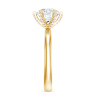 8 MM Round Brilliant Cut Lab Grown Diamond Engagement Ring
