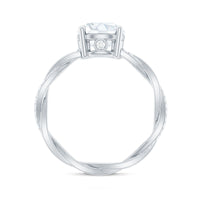 Round Cut Solitaire Moissanite Braided Engagement Ring