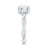Round Cut Solitaire Moissanite Braided Engagement Ring