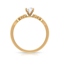 Round Moissanite Solitaire Celtic Promise Ring