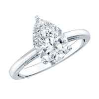 2 CT Moissanite Pear Shaped Engagement Ring for Women