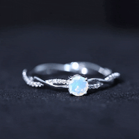 Certified Real Ethiopian Opal Diamond Pre Engagement Ring with Braided Shank