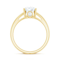 Pear Shaped Moissanite Split Shank Engagement Ring
