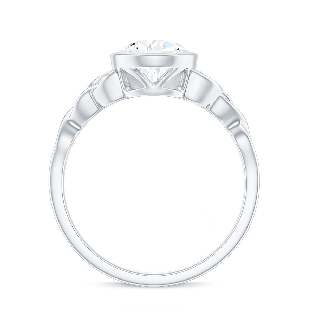 2.2 Carat Pear Shape Moissanite Celtic Knot Engagement Ring