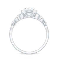 2.2 Carat Pear Shape Moissanite Celtic Knot Engagement Ring