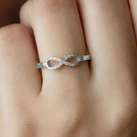 Certified Real Diamond Infinity Promise Ring