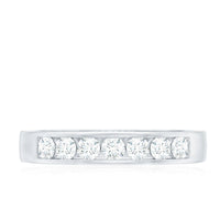 Diamond Seven Stone Band Ring in Channel Setting