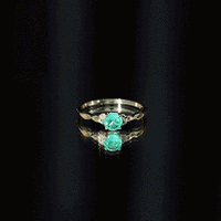 Solitaire Round Emerald Promise Ring with Celtic Band
