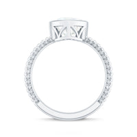 Bezel Set Moissanite Heart Engagement Ring with Twisted Rope Band