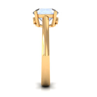 Round Cut 8 MM Moonstone Solitaire Engagement Ring